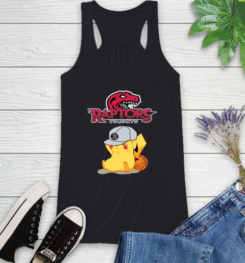 NBA Pikachu Basketball Sports Toronto Raptors Racerback Tank 2
