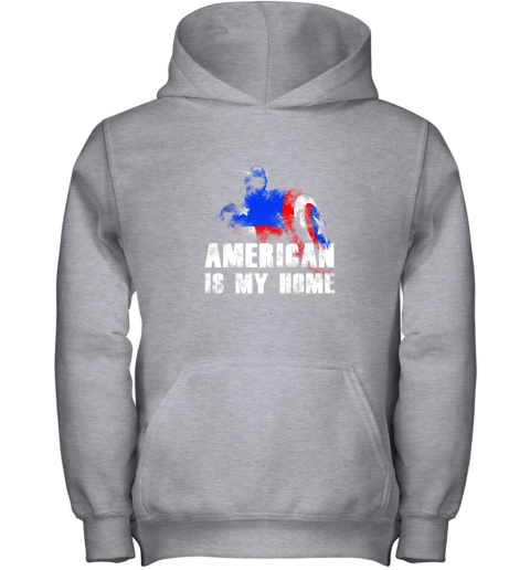 America Is My Home Captain America 4th Of July Youth Hoodie