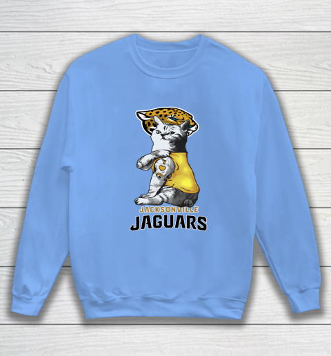 NFL Football My Cat Loves Jacksonville Jaguars Sweatshirt 8