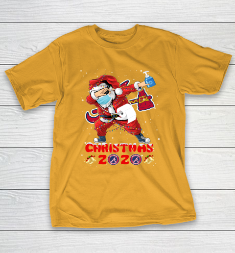 Atlanta Braves Funny Santa Claus Dabbing Christmas 2020 MLB T-Shirt 2