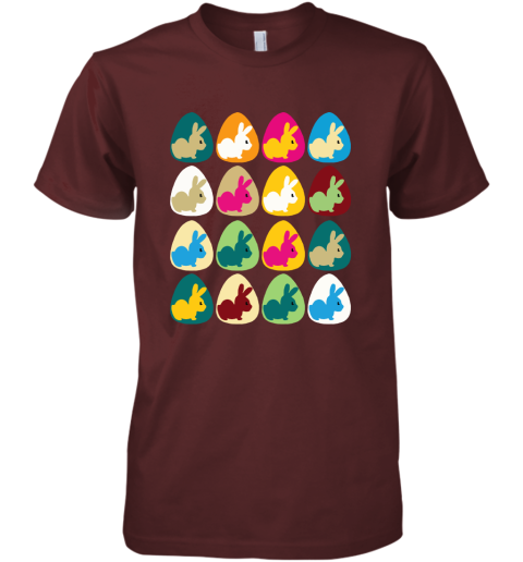 hwsu easter rabbit inside easter egg color combination premium guys tee 5 front maroon