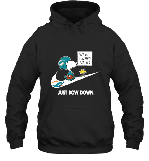 Miami Dolphins Are Number One – Just Bow Down Snoopy Hoodie
