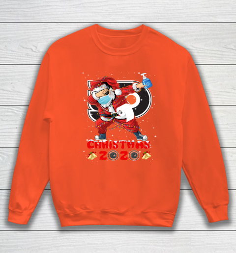 Philadelphia Flyers Funny Santa Claus Dabbing Christmas 2020 NHL Sweatshirt 3