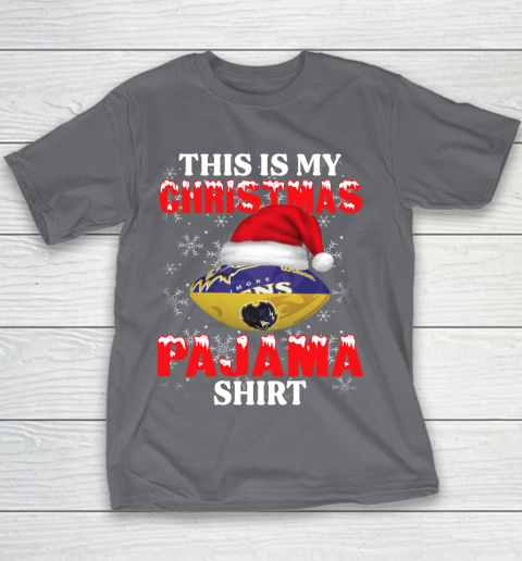 Baltimore Ravens This Is My Christmas Pajama Shirt NFL Youth T-Shirt 5