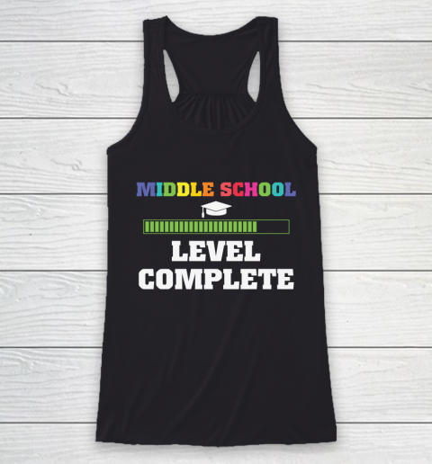 Back To School Shirt Middle School level complete Racerback Tank