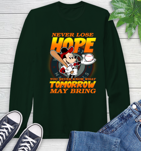 Washington Nationals MLB Baseball Mickey Disney Never Lose Hope Long Sleeve T-Shirt 7