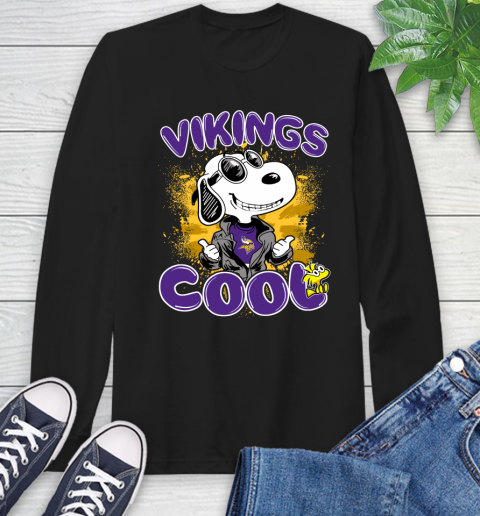 NFL Football Minnesota Vikings Cool Snoopy Shirt Long Sleeve T-Shirt