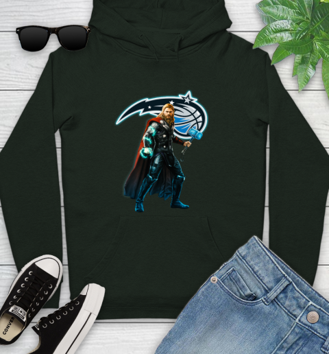 NBA Thor Avengers Endgame Basketball Orlando Magic Youth Hoodie 13