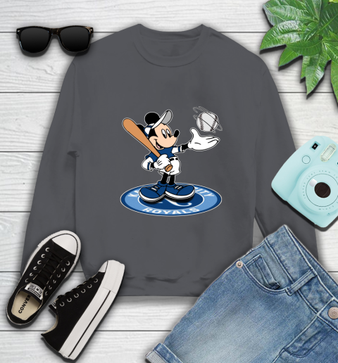MLB Baseball Kansas City Royals Cheerful Mickey Disney Shirt Sweatshirt 6