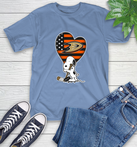 Anaheim Ducks NHL Hockey The Peanuts Movie Adorable Snoopy T-Shirt 11