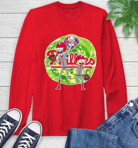 MLB Philadelphia Phillies Rick And Morty Baseball Sports Long Sleeve T-Shirt 10