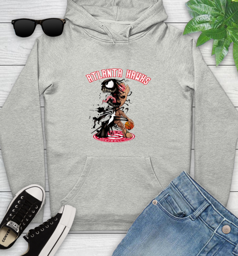 NBA Atlanta Hawks Basketball Venom Groot Guardians Of The Galaxy Youth Hoodie