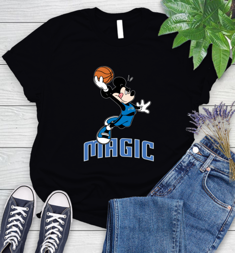 NBA Basketball Orlando Magic Cheerful Mickey Mouse Shirt Women's T-Shirt