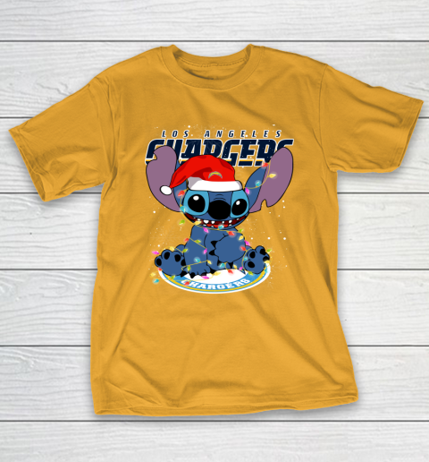 Los Angeles Chargers NFL Football noel stitch Christmas T-Shirt 2