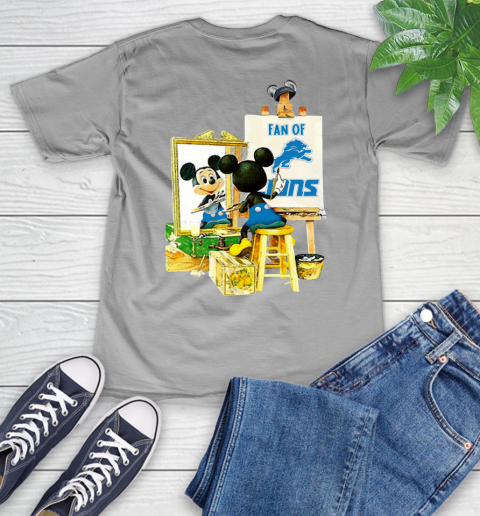 NFL Football Detroit Lions Mickey Drawing Shirt 48
