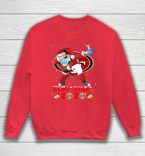 San Francisco 49ers Funny Santa Claus Dabbing Christmas 2020 NFL Sweatshirt 7