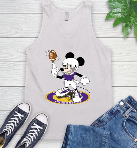 NFL Football Minnesota Vikings Cheerful Mickey Disney Shirt Tank Top 2