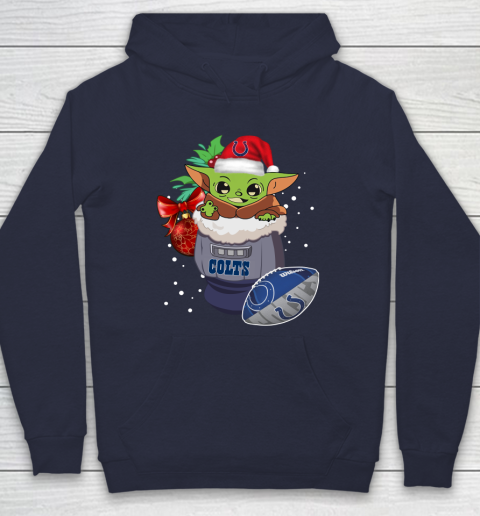 Indianapolis Colts Christmas Baby Yoda Star Wars Funny Happy NFL Hoodie 4