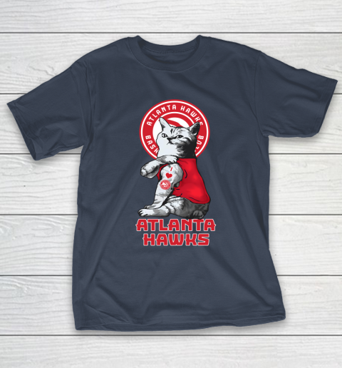 NBA Basketball My Cat Loves Atlanta Hawks T-Shirt 3