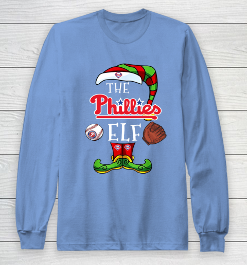 Philadelphia Phillies Christmas ELF Funny MLB Long Sleeve T-Shirt 8