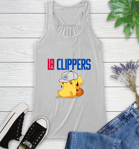 NBA Pikachu Basketball Sports Los Angeles Clippers Racerback Tank