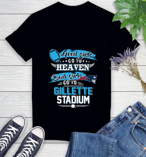 New England Patriots NFL Bad Girls Go To Gillette Stadium Shirt Women's V-Neck T-Shirt