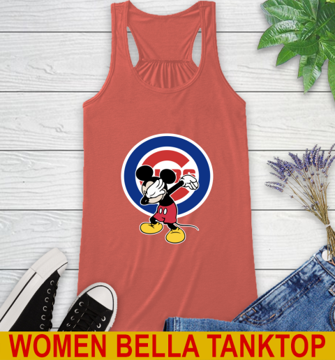 Chicago Cubs MLB Baseball Dabbing Mickey Disney Sports Racerback Tank 4