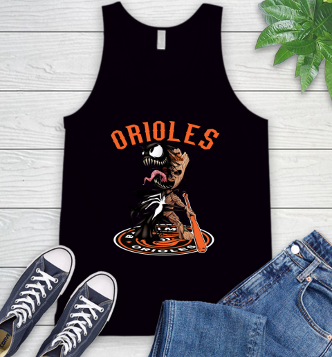 MLB Baltimore Orioles Baseball Venom Groot Guardians Of The Galaxy Tank Top 2