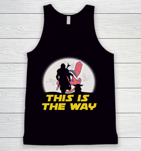 Cleveland Indians MLB Baseball Star Wars Yoda And Mandalorian This Is The Way Tank Top