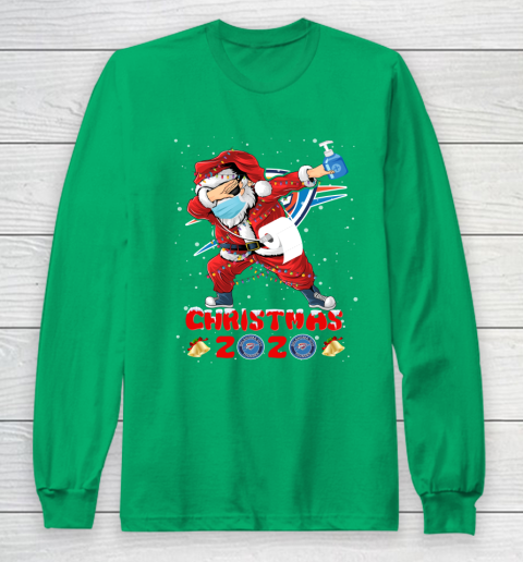 Oklahoma City Thunder Funny Santa Claus Dabbing Christmas 2020 NBA Long Sleeve T-Shirt 4