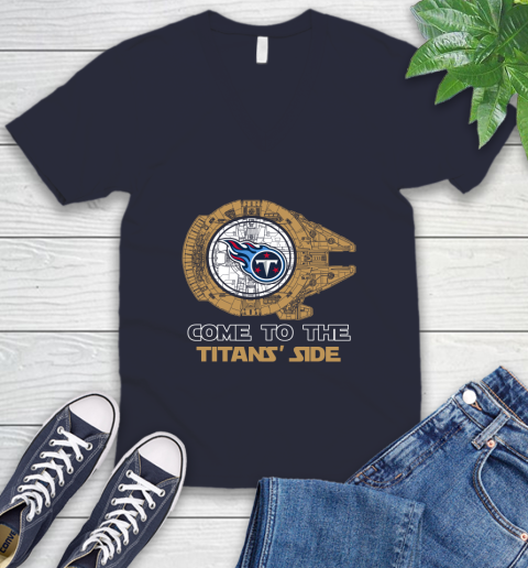NFL Come To The Tennessee Titans Wars Football Sports V-Neck T-Shirt 2