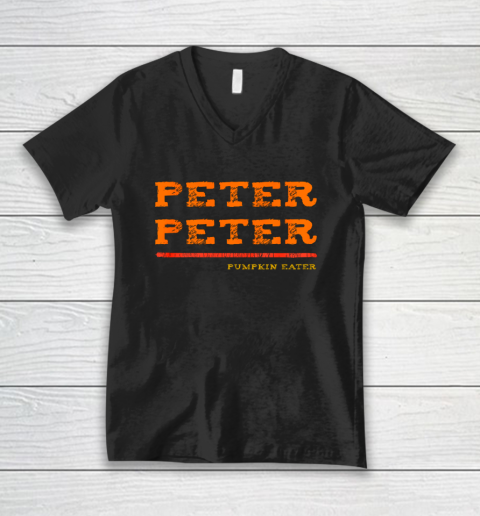 Peter Peter Pumpkin Eater_ Halloween Costume V-Neck T-Shirt