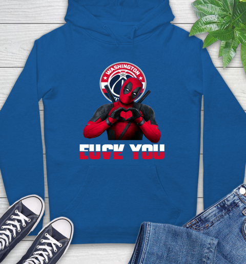 NBA Washington Wizards Deadpool Love You Fuck You Basketball Sports Hoodie 9