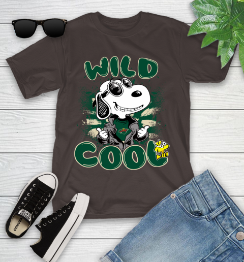 NHL Hockey Minnesota Wild Cool Snoopy Shirt Youth T-Shirt 6