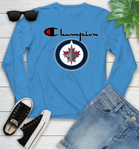 NHL Hockey Winnipeg Jets Champion Shirt Youth Long Sleeve 5