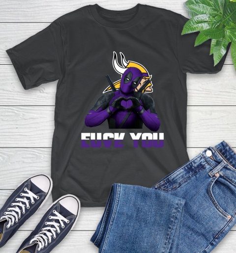 NHL Minnesota Vikings Deadpool Love You Fuck You Football Sports T-Shirt