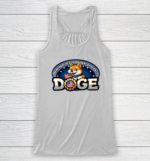Funny DOGE Crypto Meme Department of Government Efficiency Racerback Tank