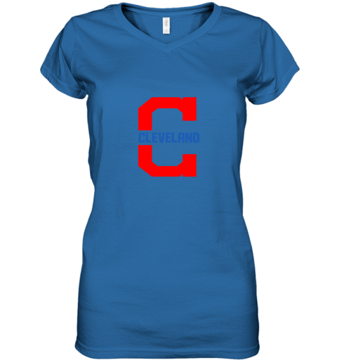 gowz cleveland hometown indian tribe vintage for baseball women v neck t shirt 39 front royal