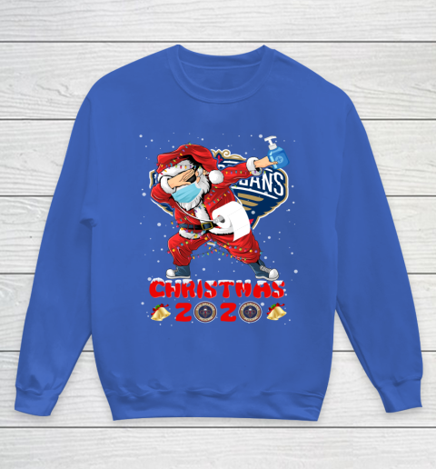 New Orleans Pelicans Funny Santa Claus Dabbing Christmas 2020 NBA Youth Sweatshirt 6