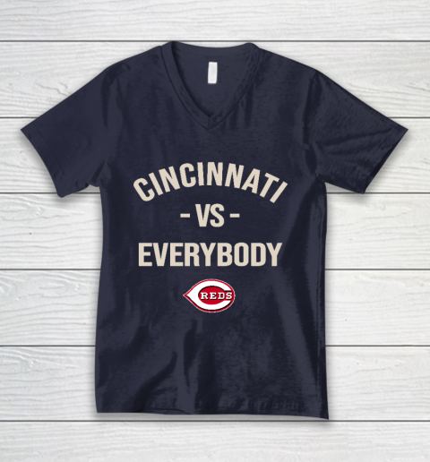 Cincinnati Reds Vs Everybody V-Neck T-Shirt 2