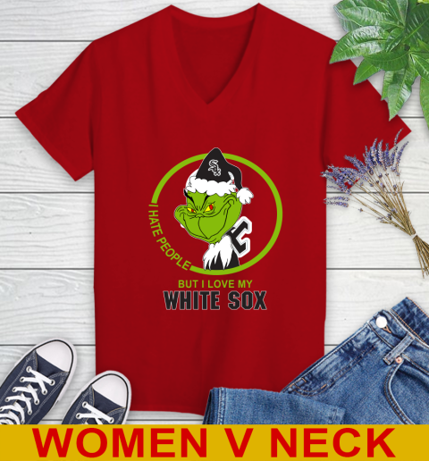Chicago White Sox MLB Grinch I Hate People But I Love My Favorite Baseball Team 88