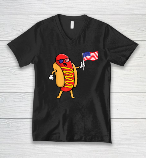 4th of July Hot Dog Hotdog 4th of July V-Neck T-Shirt