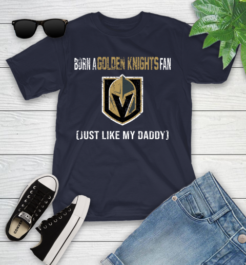 NHL Vegas Golden Knights Hockey Loyal Fan Just Like My Daddy Shirt Youth T-Shirt 2
