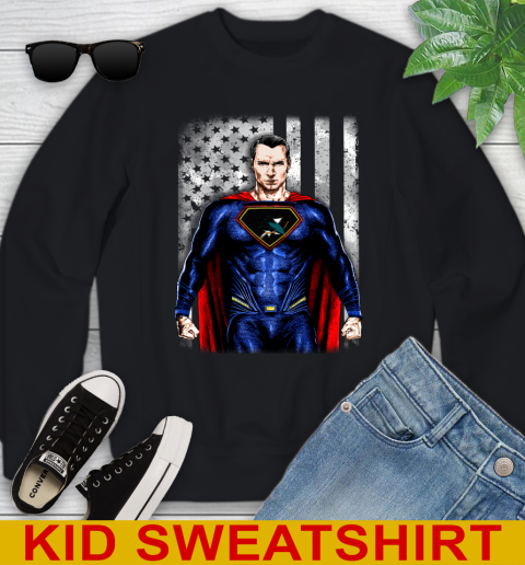 NHL Hockey San Jose Sharks Superman DC Shirt Youth Sweatshirt