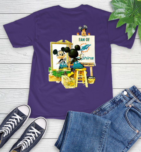 NFL Football Miami Dolphins Mickey Drawing Shirt 5