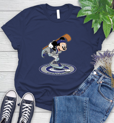 NHL Hockey Vancouver Canucks Cheerful Mickey Disney Shirt Women's T-Shirt 12