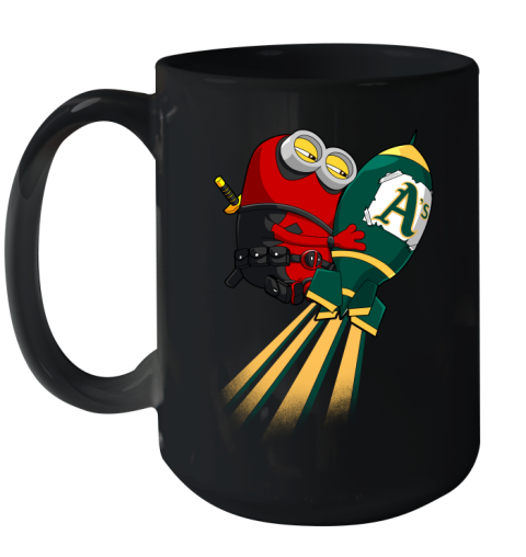 MLB Baseball Oakland Athletics Deadpool Minion Marvel Shirt Ceramic Mug 15oz