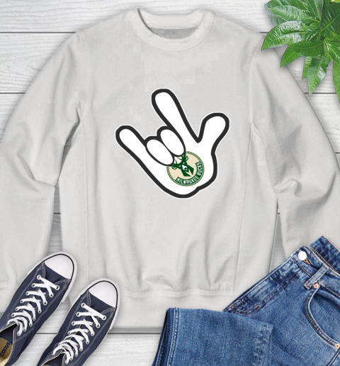 Milwaukee Bucks NBA Basketball Mickey Rock Hand Disney Sweatshirt