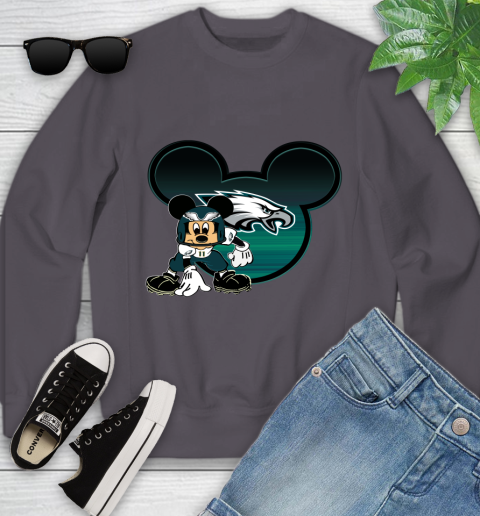NFL Philadelphia Eagles Mickey Mouse Disney Football T Shirt Youth Sweatshirt 6