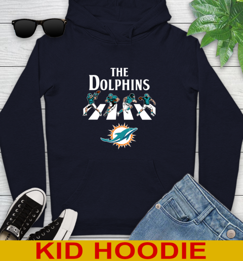 NFL Football Miami Dolphins The Beatles Rock Band Shirt Youth Hoodie 3